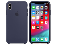 Apple iPhone XS Max Silicone Case Midnight Blue - 449544 - zdjęcie 1